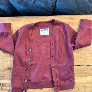 Old Navy Kids Burgundy Cardigan
